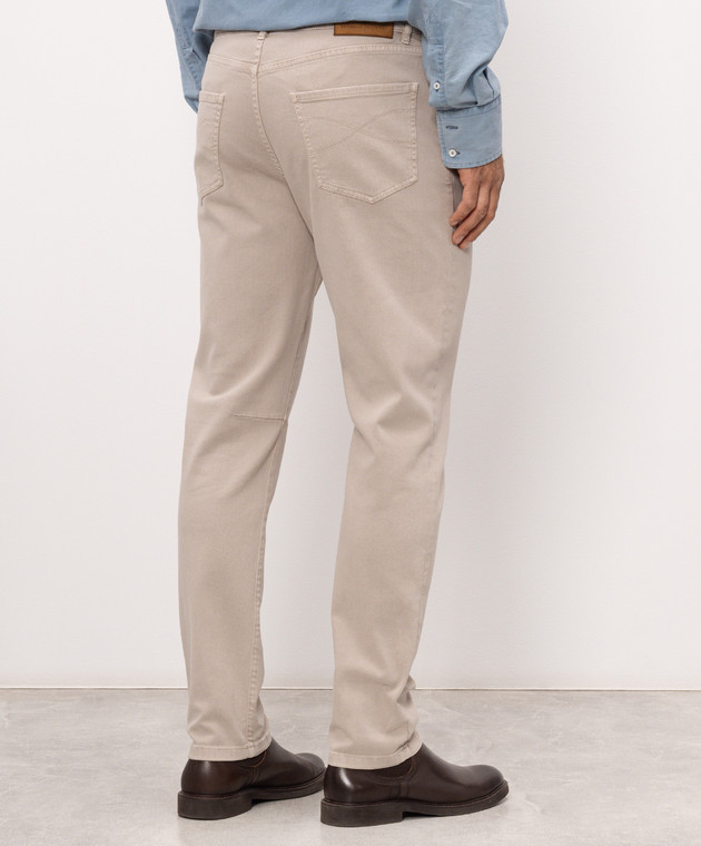 Brunello Cucinelli Сірі джинси з емблемою M277PX1290 зображення 4