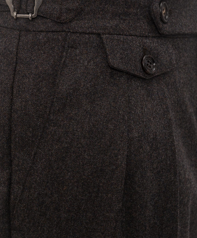 Brunello Cucinelli Коричневі штани з вовни M038PM5030 зображення 5