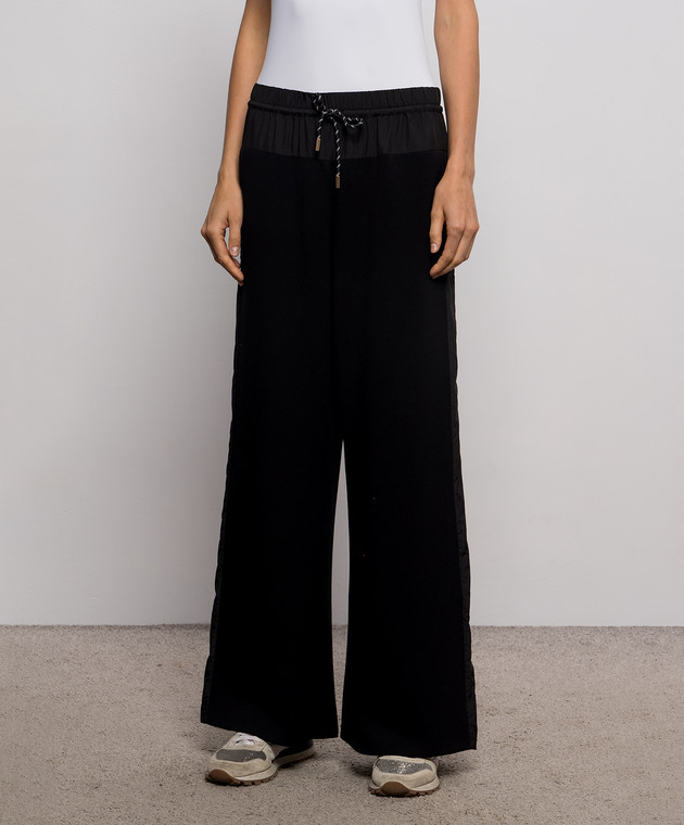 Twinset Черные спортивные штаны 262LI2LCC изображение 3