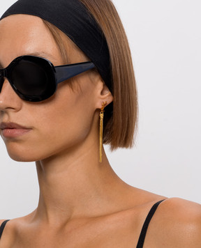 Saint Laurent Золотые серьги с цепочками 803195Y1500
