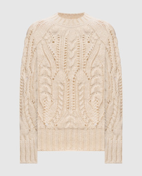 Ermanno Scervino Свитер из шерсти альпаки с фактурным узором D495M321NWJ