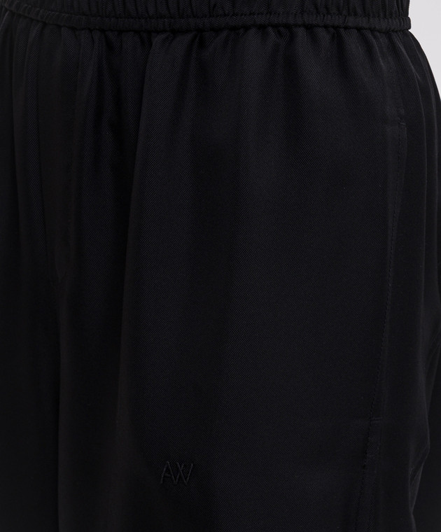 Alexander Wang Черные брюки из шелка 1WC4264053 изображение 5