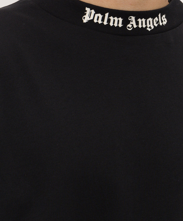 Palm Angels Футболка чорного кольору з принтом логотипа PAMAA005JR002 зображення 5