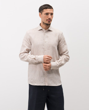 Peserico Бежевая рубашка из льна R56042D00152