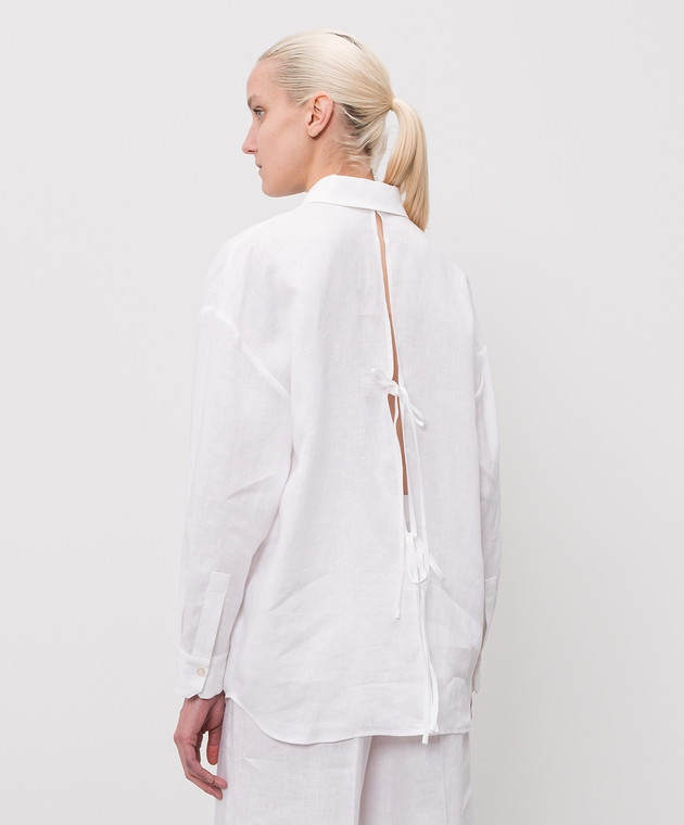 Twinset Біла сорочка з льону 261TT2301 зображення 4