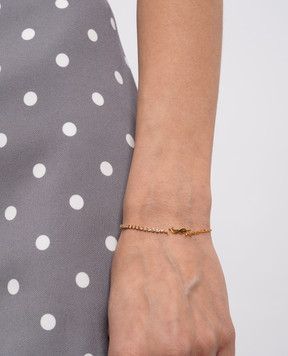 Saint Laurent Золотой браслет Cassandre с кристаллами 712345Y1526