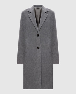Peserico Серое пальто с шерстью и кашемиром S20174E03195