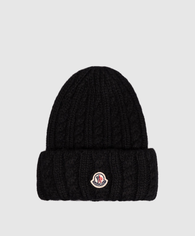 Moncler Черная шапка с шерстью альпаки L20933B00031N0403