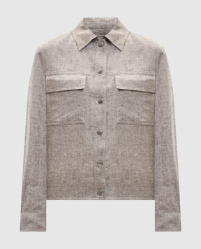 Peserico Бежева куртка з льону S25080D02600