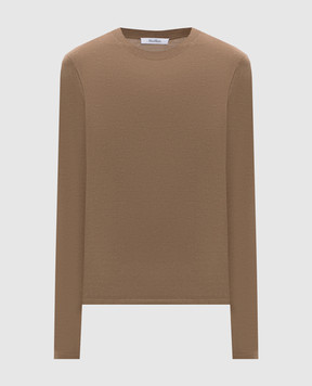 Max Mara Коричневый джемпер PITTURA из кашемира MXMPITTURA