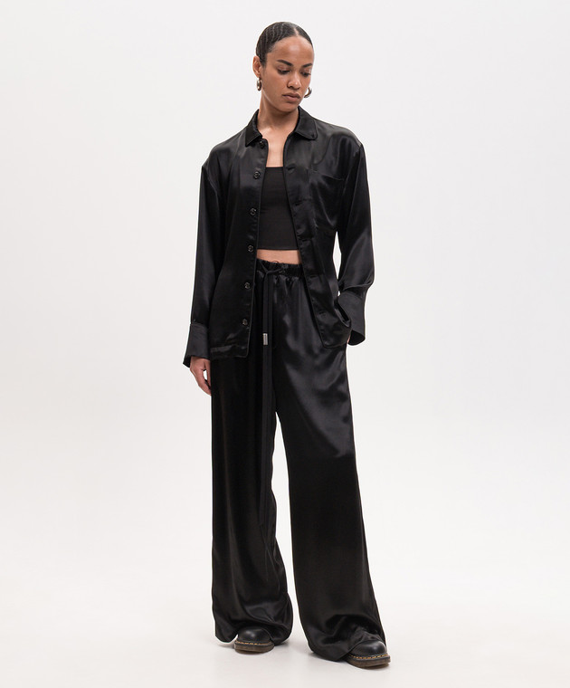Ann Demeulemeester Черная блуза Coby Relaxed Lounge B0014007FA734 изображение 2
