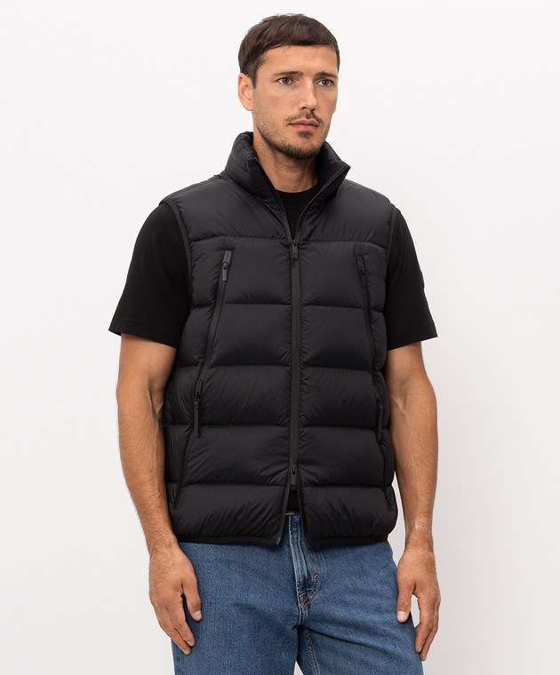Moncler Чорний пуховий жилет Reticone L20911A00031598AL зображення 3