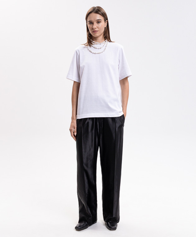 Carven Біла футболка з намистом 6262K21217 зображення 2