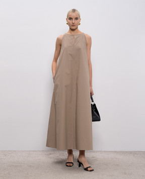 Agnona Коричнева сукня максі TR1109YU2114