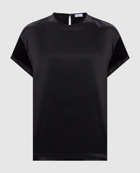 Brunello Cucinelli Черный топ из шелка M0C59DE310