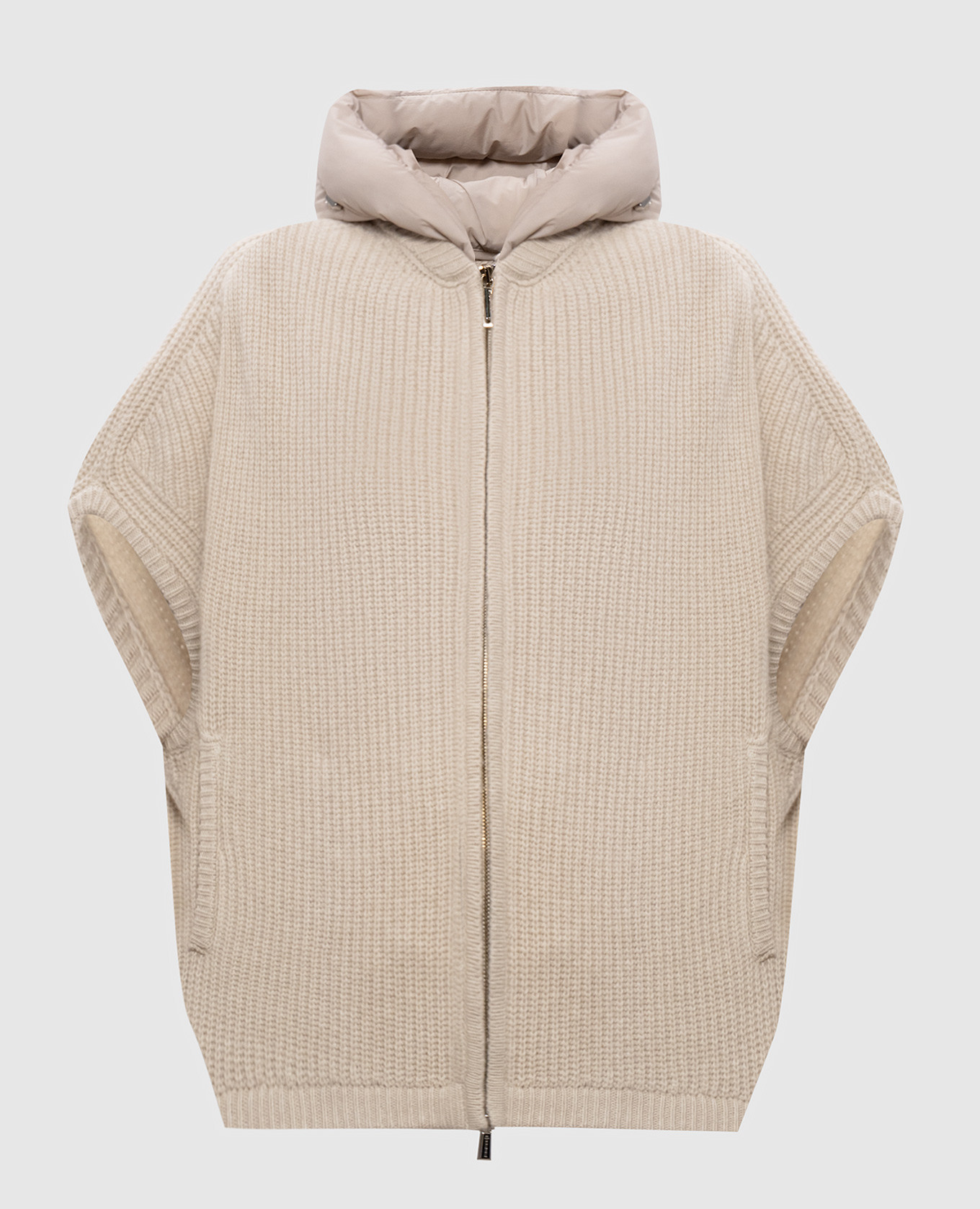 

Бежевый жилет AMIDA из шерсти и кашемира, Трикотажные