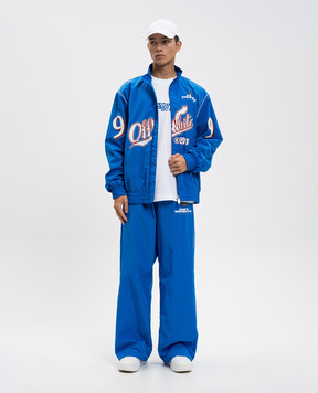 Off-White Синя спортивна куртка з принтом логотипа 44MBD05EF5F002
