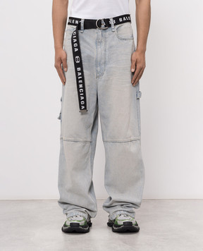 Balenciaga Блакитні джинси з ефектом потертості 868521TDW14