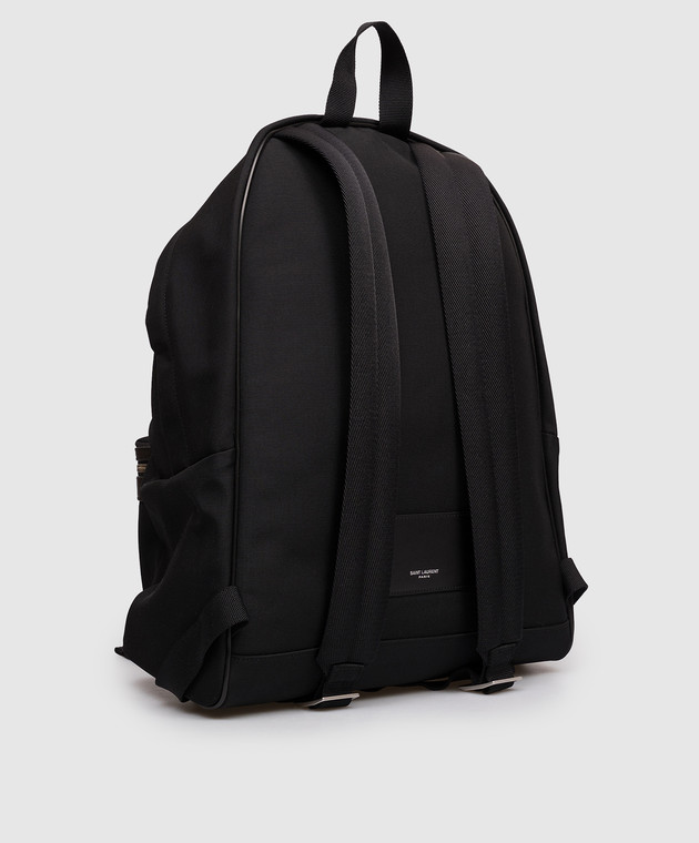 Saint Laurent Черный рюкзак с принтом логотипа 534967FAEYY изображение 3