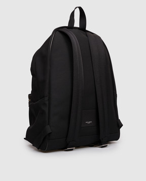 Saint Laurent Черный рюкзак с принтом логотипа 534967FAEYY