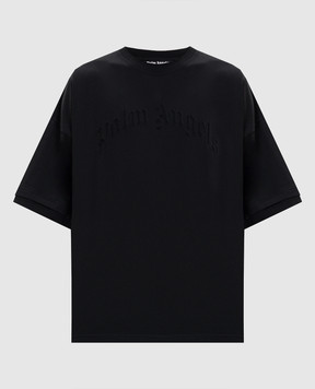 Palm Angels Черная футболка с логотипом PMAA10QS26JER001