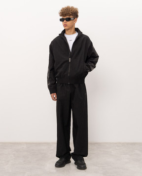 Off-White Чорна вітровка з принтом 44MBD05RF26F001001