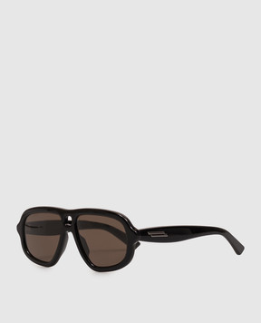 Bottega Veneta Чорні сонцезахисні окуляри Sophia Ribbon A009A1V2Q30