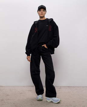 Vetements Черная спортивная куртка Anarchist Front MH27ZU210B