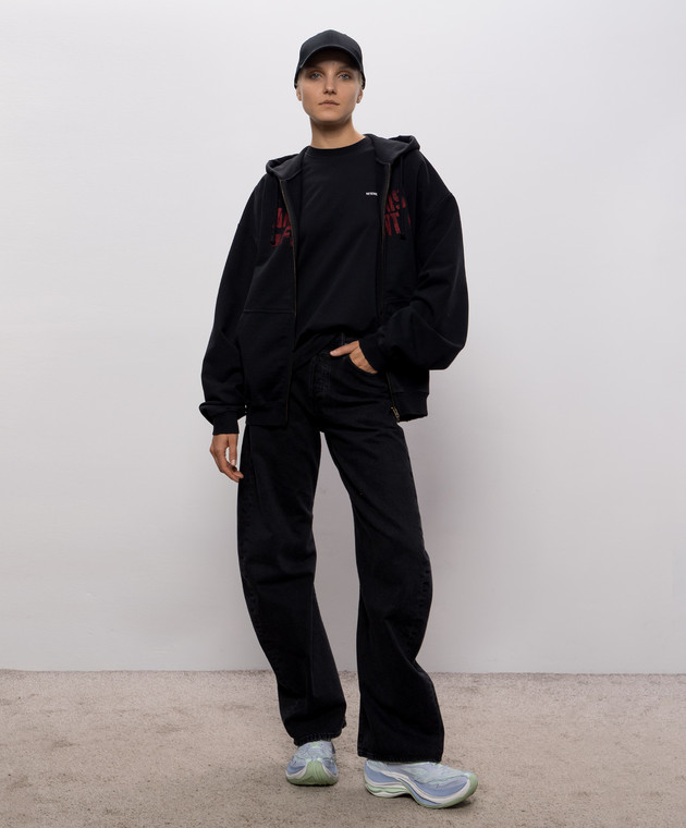 Vetements Чорна спортивна куртка Anarchist Front MH27ZU210B зображення 2