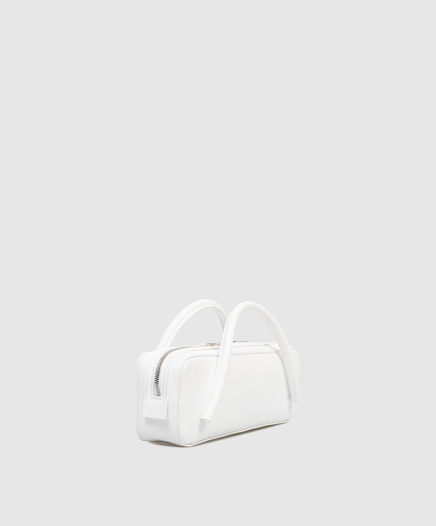 Dondup Біла шкіряна сумка-багет WB307PL0660DXXX зображення 3