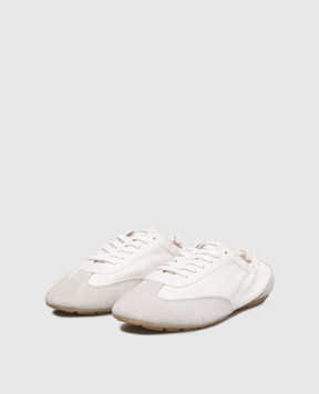 Saint Laurent Белые кожаные кроссовки LEWIS 862606AAGB9