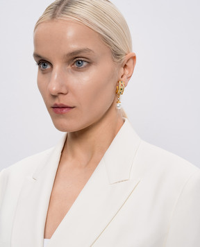 Grefi Золотые серьги-клипсы Aida 17137