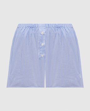 Sporty & Rich Голубые шорты в полоску SH035710302ST02