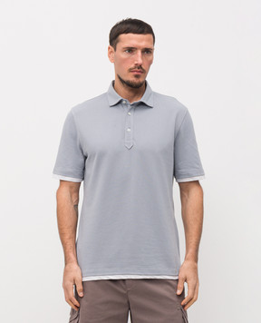 Brunello Cucinelli Голубое поло ME8543966