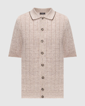 Peserico Бежева сорочка з льоном R59505F129316A