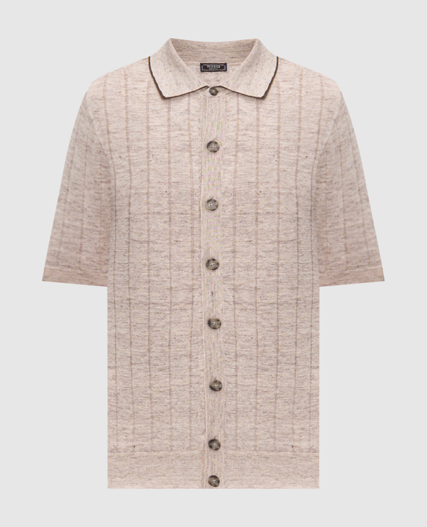 

Бежевая рубашка с льном, Бежевый, Рубашки