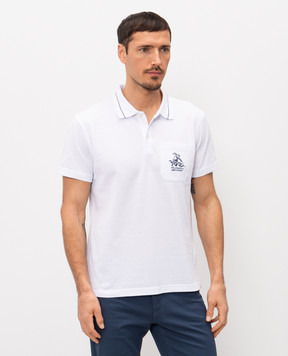 Trussardi Біле поло з вишивкою G5038000088NMTP06J91