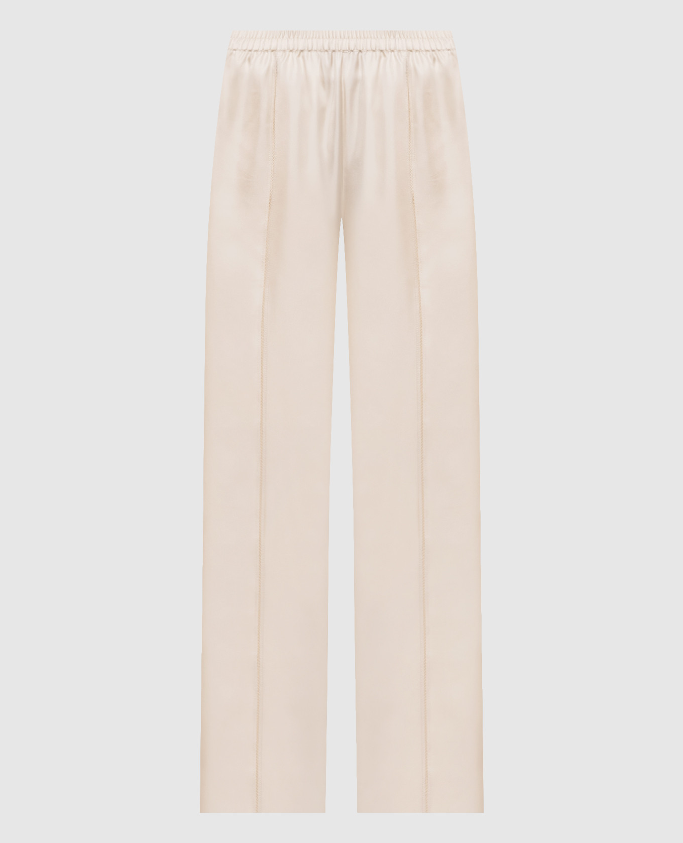 Бежевые брюки из шелка LARS