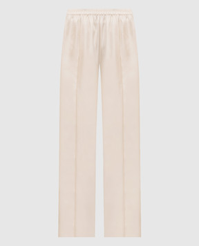 Loulou de Saison Бежевые брюки из шелка LARS LARS