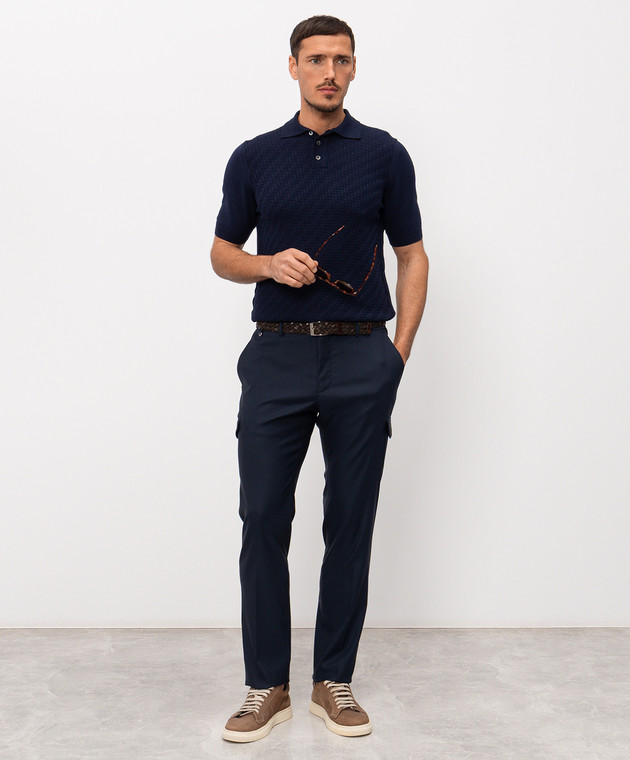 Stefano Ricci Синий карго с шерстью M1T6100140WPAK1U изображение 2