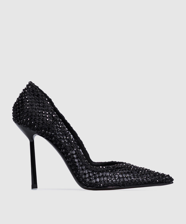 Le Silla Чорні туфлі Gilda з кристалами 4190E090BXPPSSM