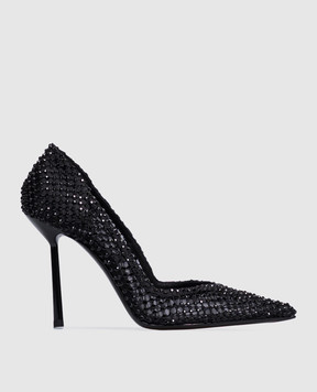 Le Silla Черные туфли Gilda с кристаллами 4190E090BXPPSSM