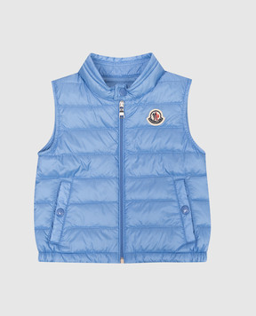 Moncler ENFANT Дитячий блакитний пуховий жилет Amaury L19511A00023597YF