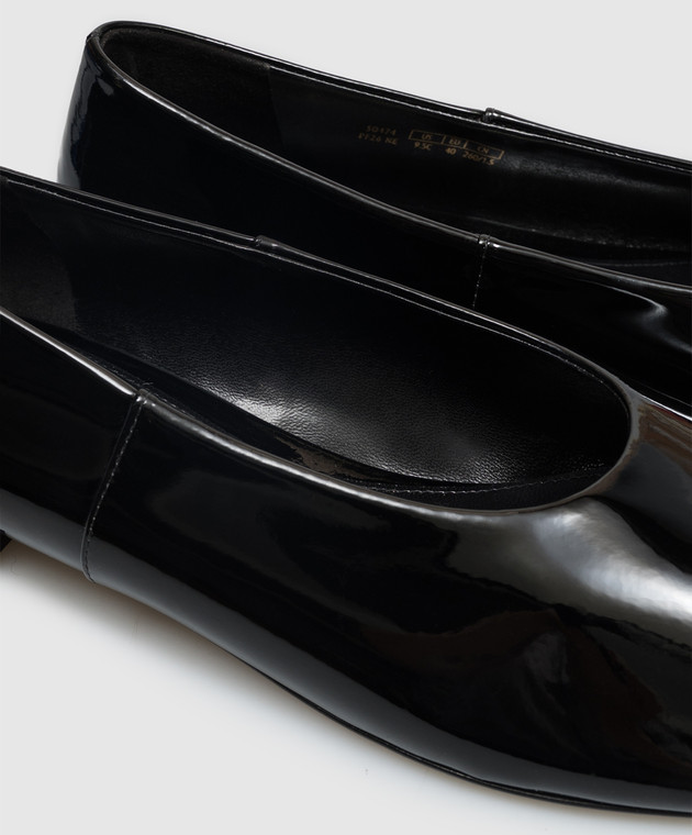 Stuart Weitzman Чорні шкіряні лаковані балетки SO474 зображення 5