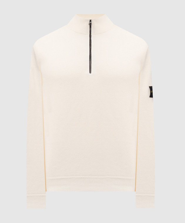 Stone Island Свитер цвета айвори с молнией L2S155100124S00D8