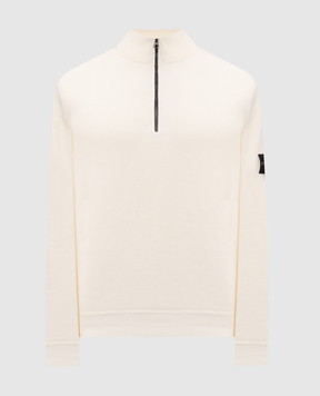 Stone Island Свитер цвета айвори с молнией L2S155100124S00D8