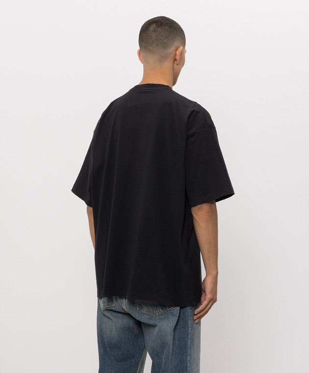 Vetements Черная футболка с принтом MH27TR189Bm изображение 4