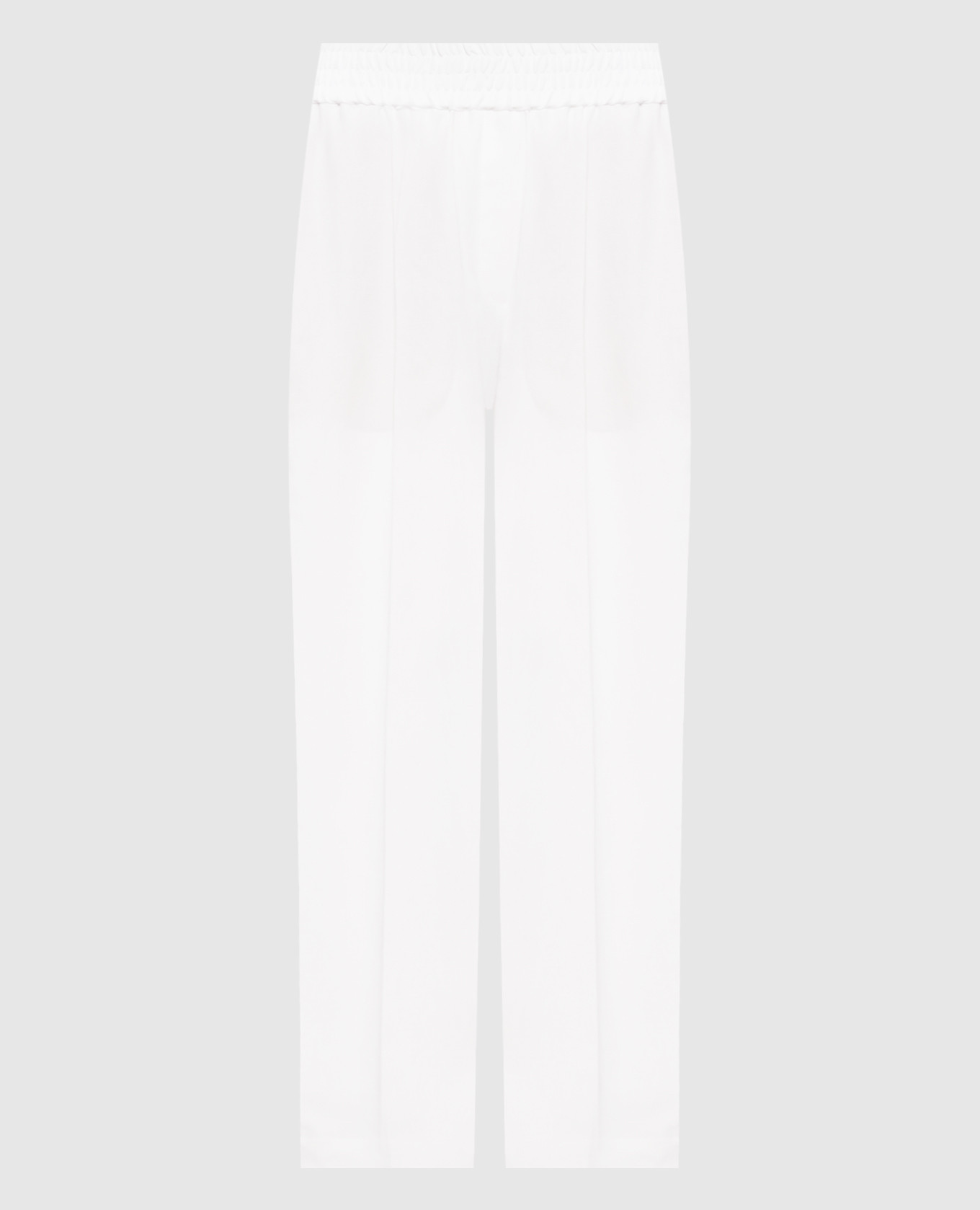 Белые брюки с льном