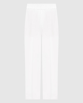 Brunello Cucinelli Білі штани з льоном MH126P7197