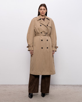 Brunello Cucinelli Бежевий тренч з льоном ML5979963P